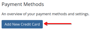 A screenshot of the 'Add New Credit Card' button in the Payment Methods screen.