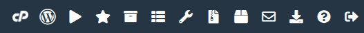A screenshot of the Softaculous top bar.